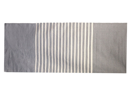 Indian Cotton Rug 70x170cm Grey