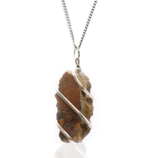 Rough Tiger Eye Cascade Wrapped Gemstone Necklace