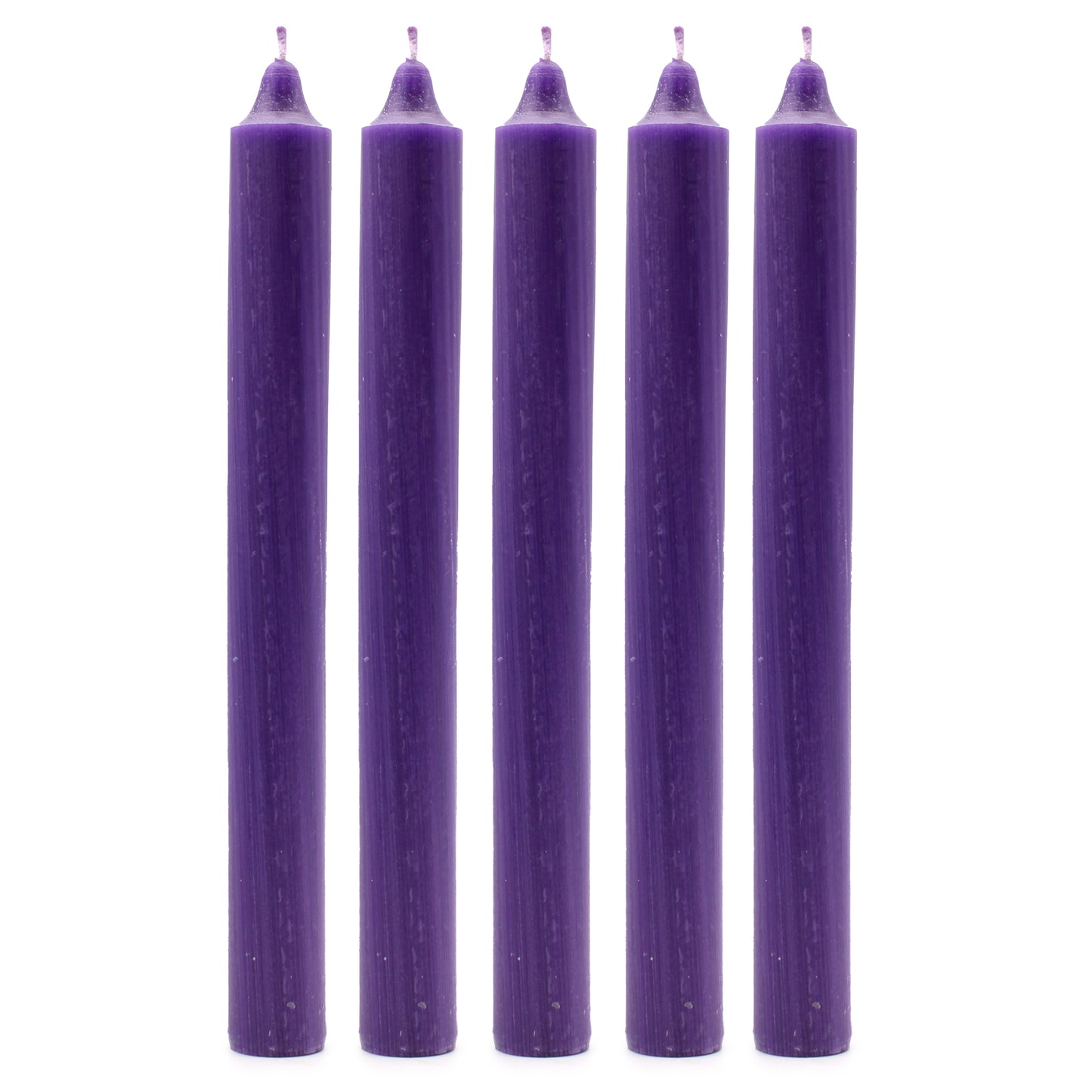 Pack of 5 Rustic Purple Solid Colour Dinner Candles