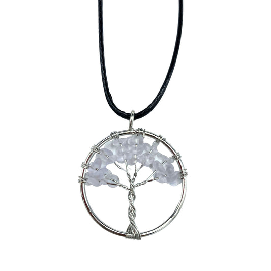 Rock Crystal Tree of Life Pendant