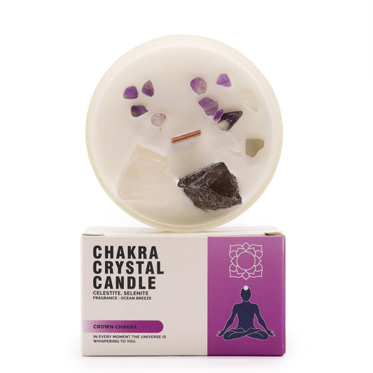 Chakra Crystal Candles Crown Chakra