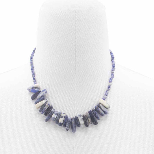 Sodalite Longstone Gem Necklace