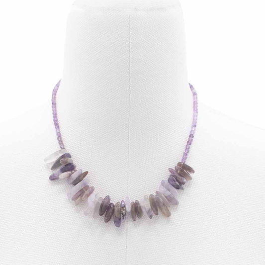 Amethyst Longstone Gem Necklace