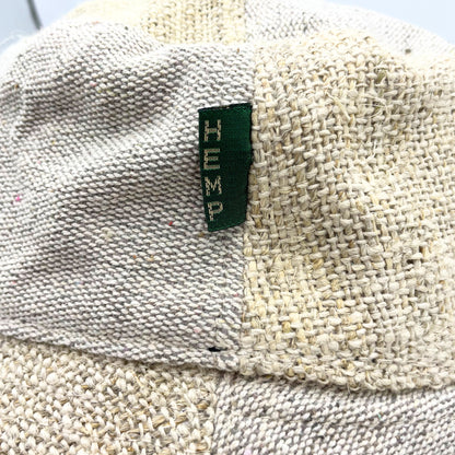 Patched Hemp & Cotton Boho Festival Hat Natural