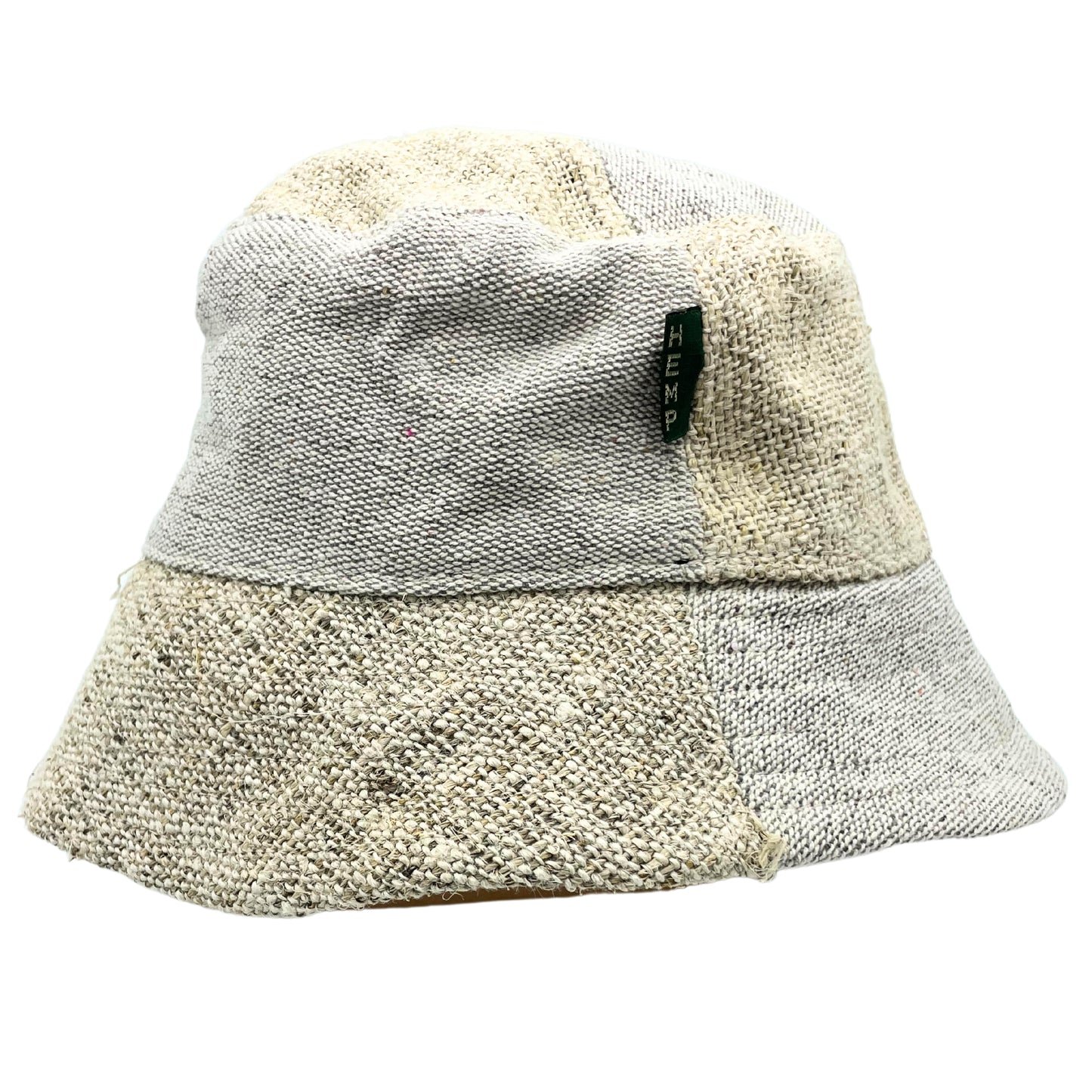 Patched Hemp & Cotton Boho Festival Hat Natural