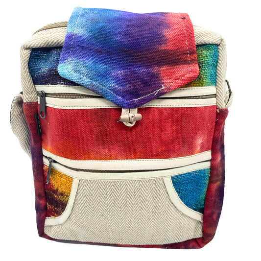 Hemp Tiedye Messegner Bag 2 Zip & Flop