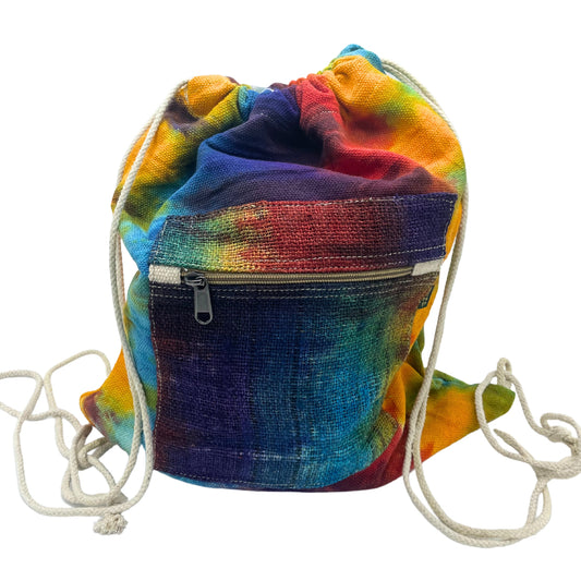 Hemp Tiedye String Bag