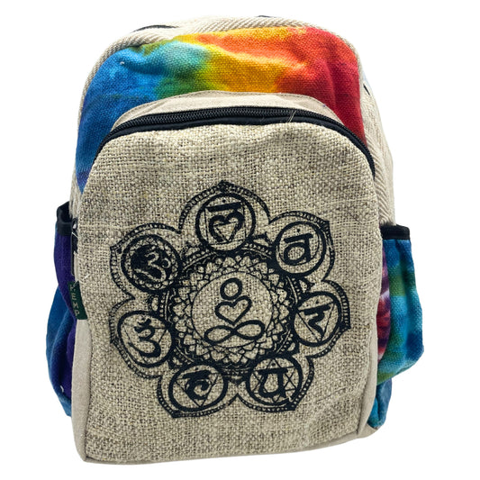 Hemp Tiedye Medium Backpack  7 Chakra