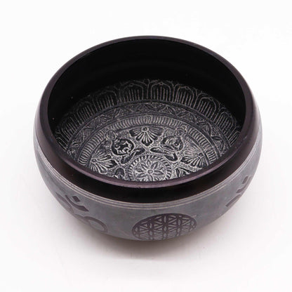 Earth Powder Singing Bowl Om Five Buddha 16cm