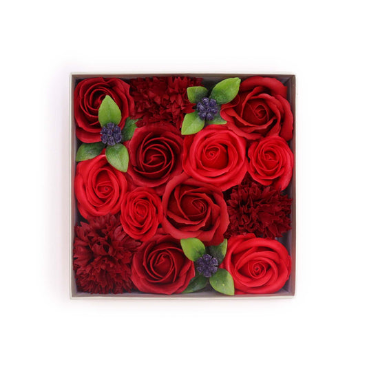 Square Box Classic Red Roses