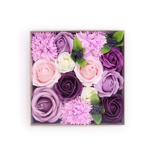 Square Box Lavender Rose & Carnation