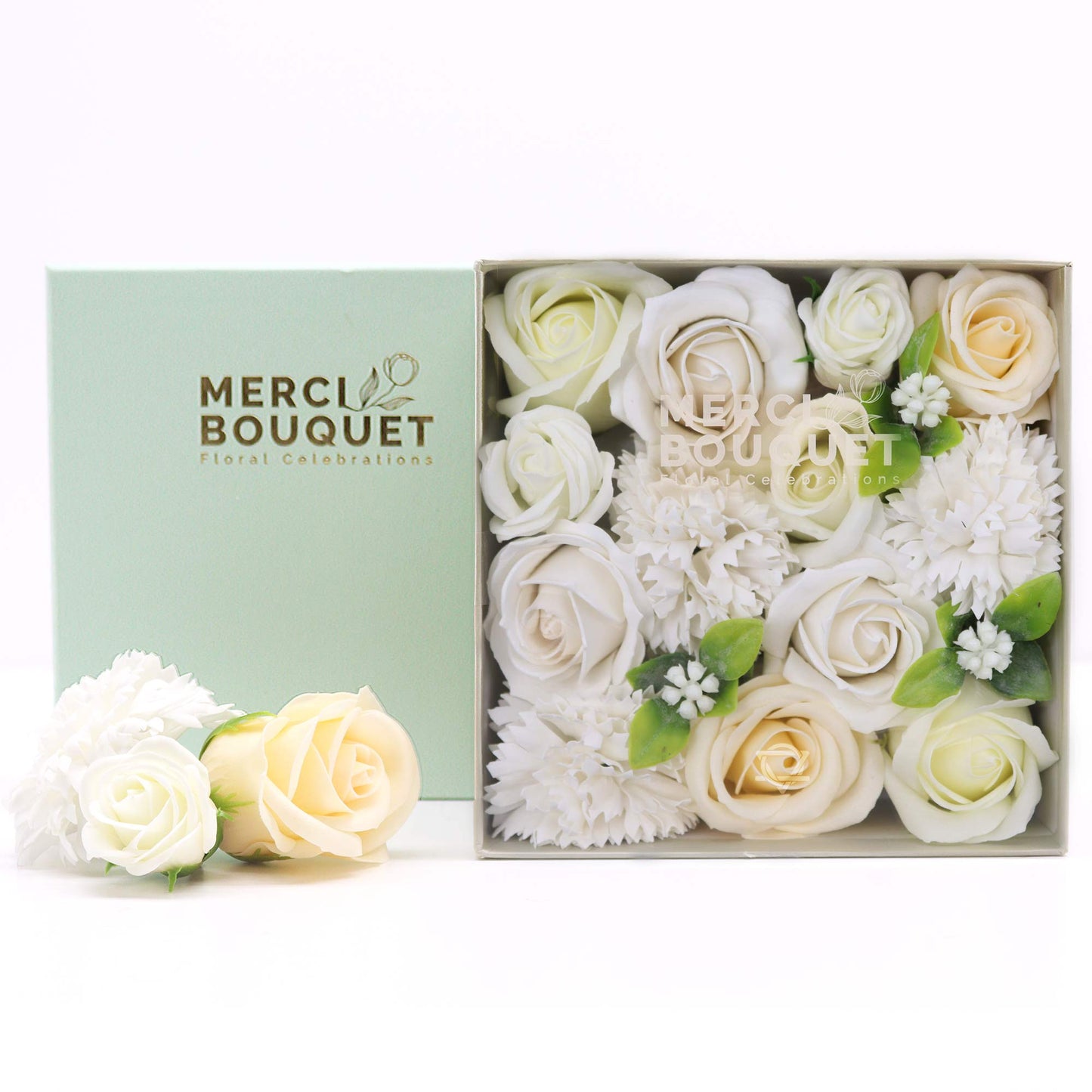 Square Box Wedding Blessings White & Ivory