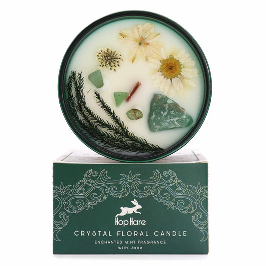 Hop Hare Crystal Magic Flower Candle  The Magician