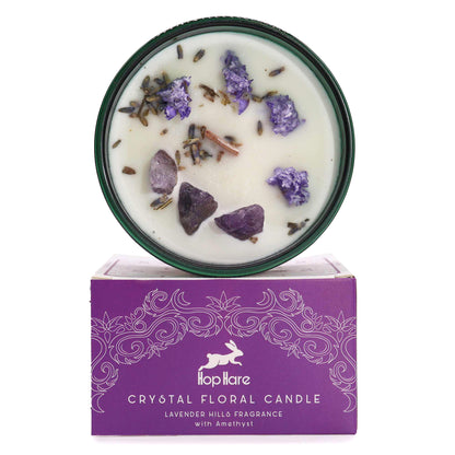 Hop Hare Crystal Magic Flower Candle  The Moon