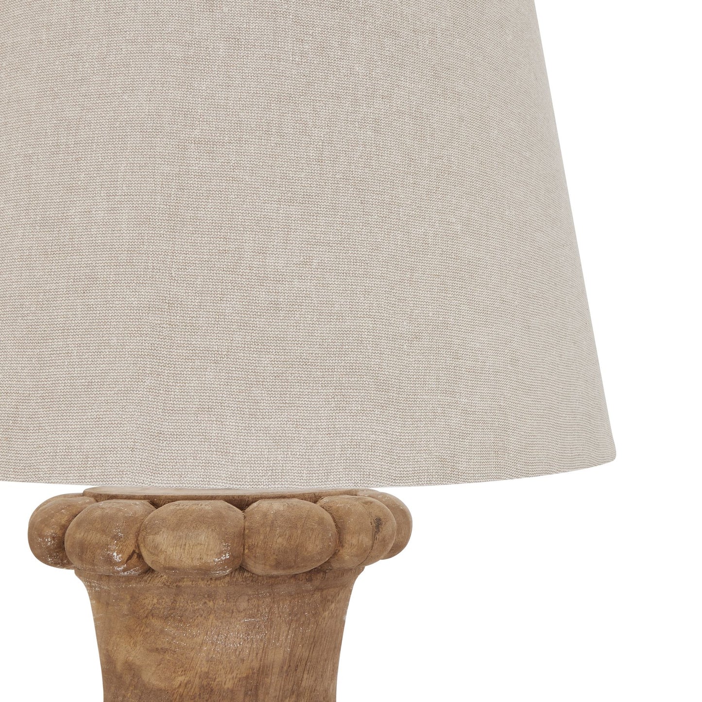 Delaney Natural Wash Fluted Lamp With Linen Shade