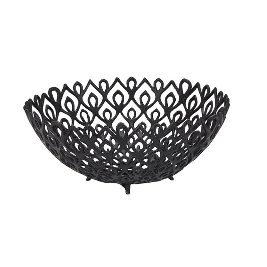 Black Cast Large Lattice Bowl