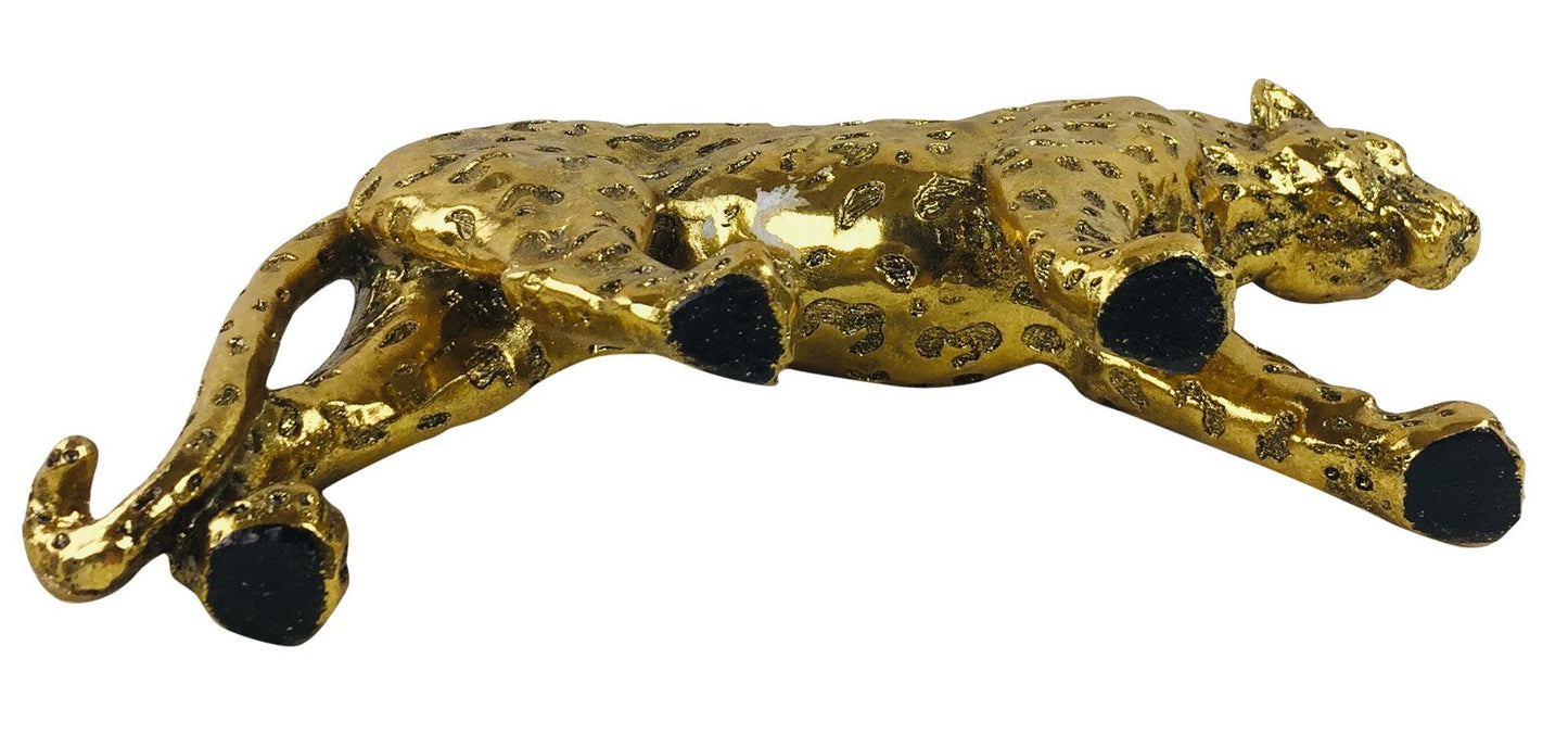 Gold Glitter Effect Leopard 27cm