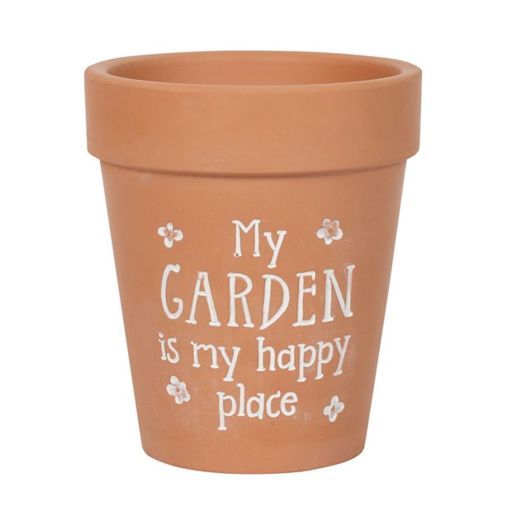 My Garden Is My Happy Place Terracotta Plant Pot