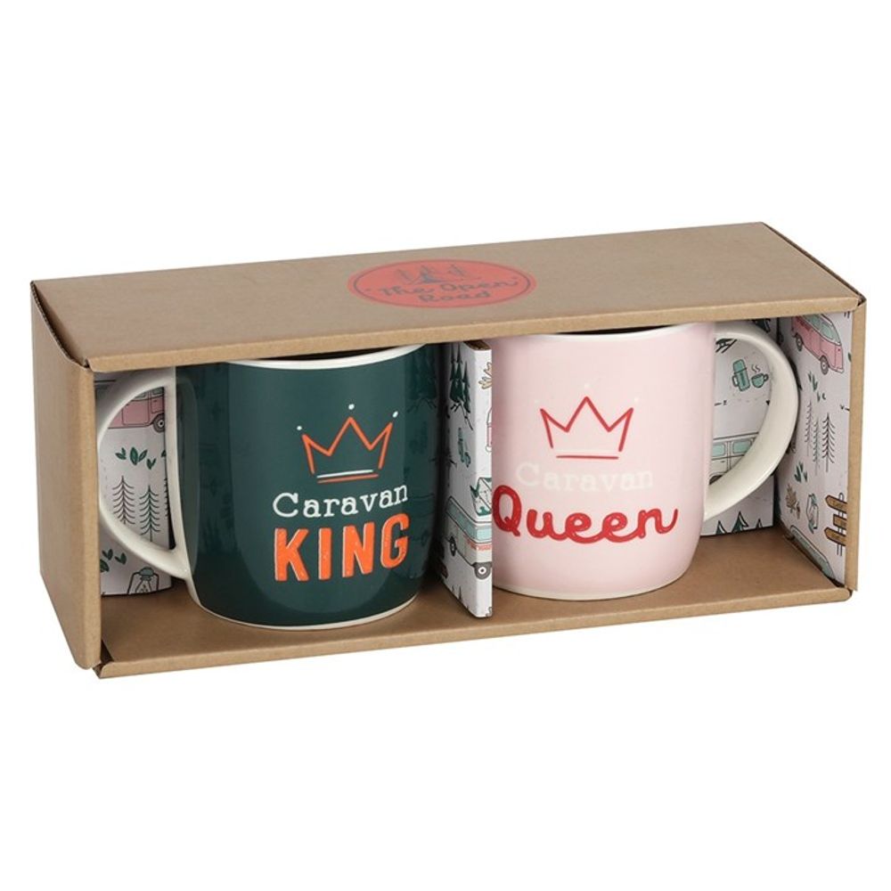 Caravan King and Queen Mug Set