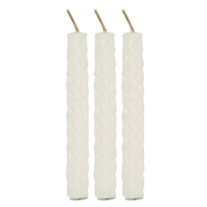 Set of 6 Cream Beeswax Spell Candles