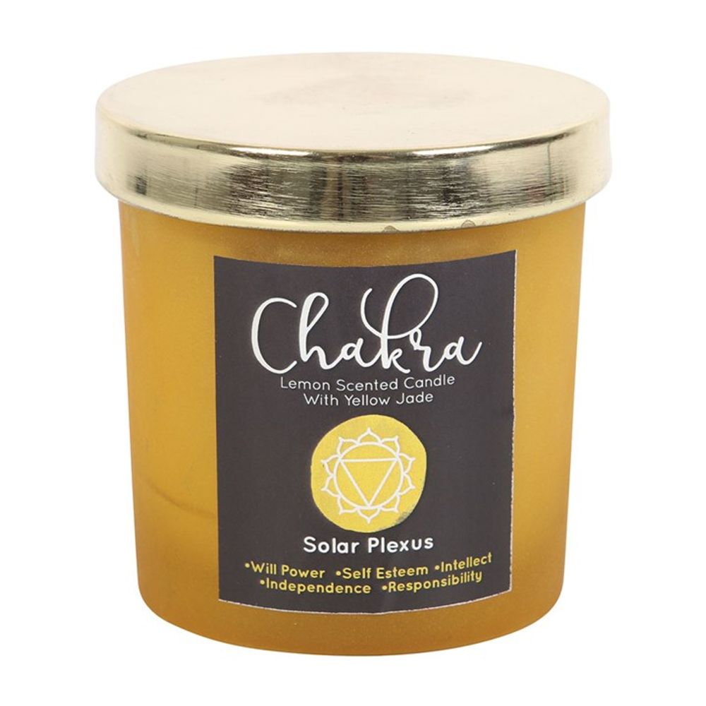 Solar Plexus Chakra Lemon Crystal Chip Candle