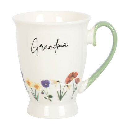 Grandma Wildflower Pedestal Mug